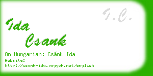 ida csank business card